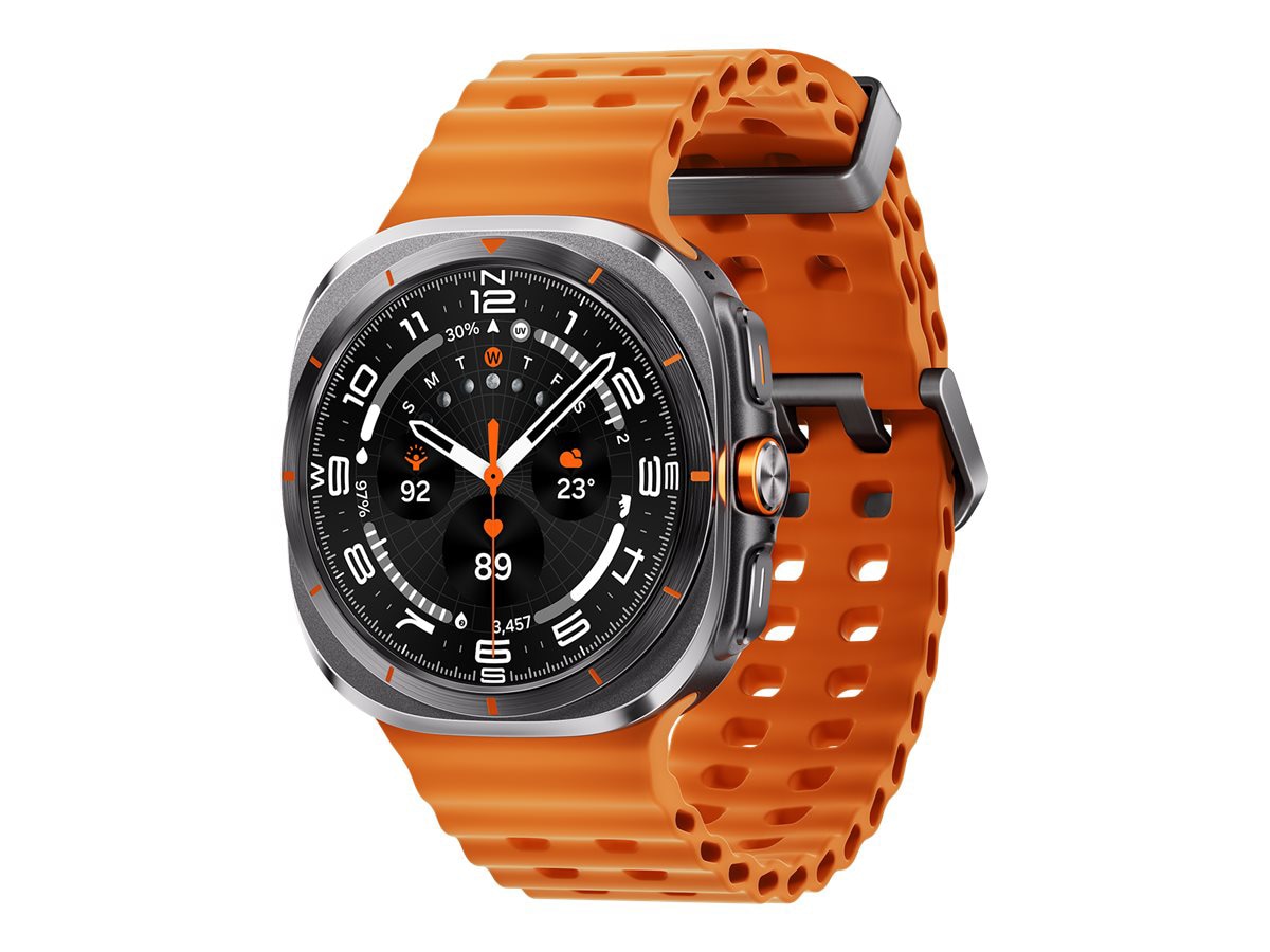 Samsung Galaxy Watch Ultra - titanium - smart watch with marine band - orange - 32 GB - titanium gray