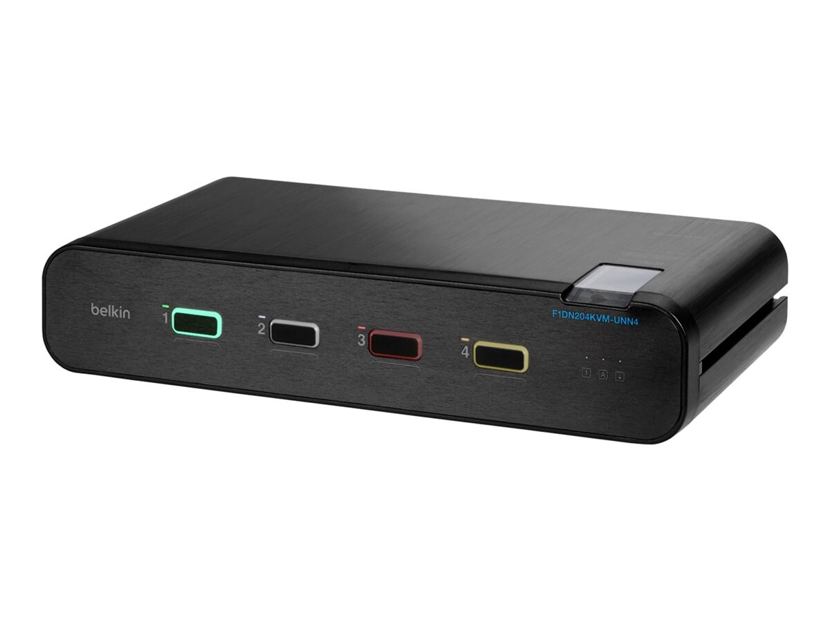 Belkin Universal Secure Dual-Head - 2nd Generation - KVM / audio switch - 4 ports - TAA Compliant