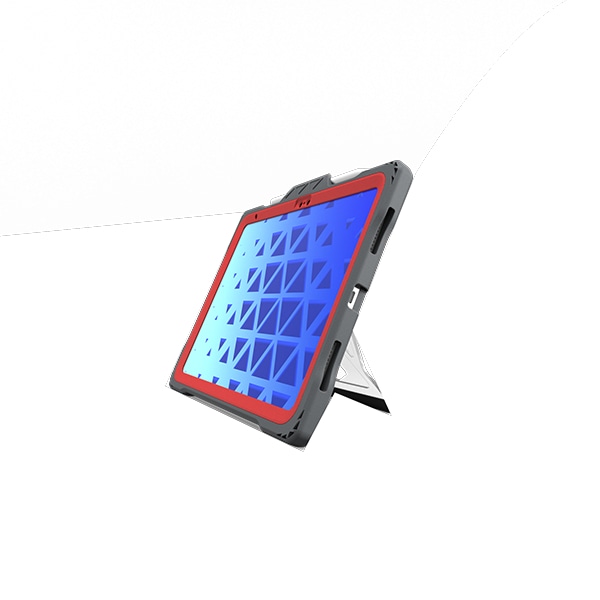 MAXCases Shield Extreme-X2 for iPad 10 10.9" (2022) (Red Bezel-Gray Case)
