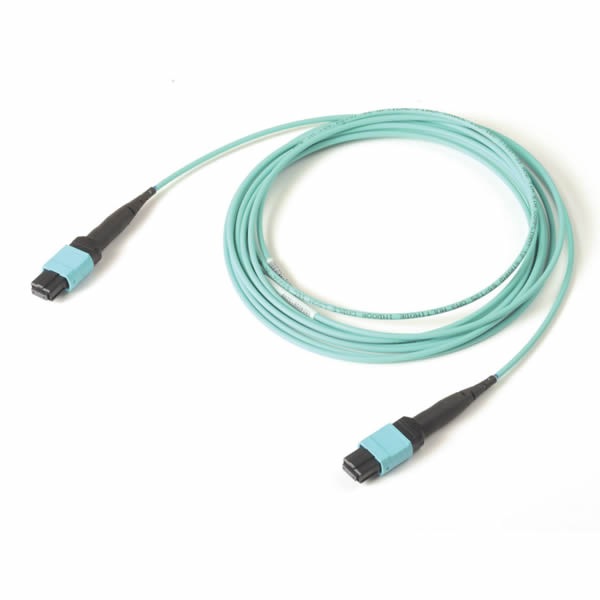 Siemon 1m 12 Strand Plug and Play Multimode RazorCore Cable - Aqua