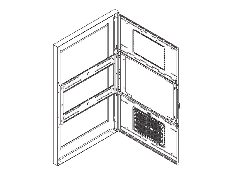 Chief Impact On-Wall Kiosk Display Mount - For Displays 55" - Portrait Orientation - Black enclosure - for LCD display -