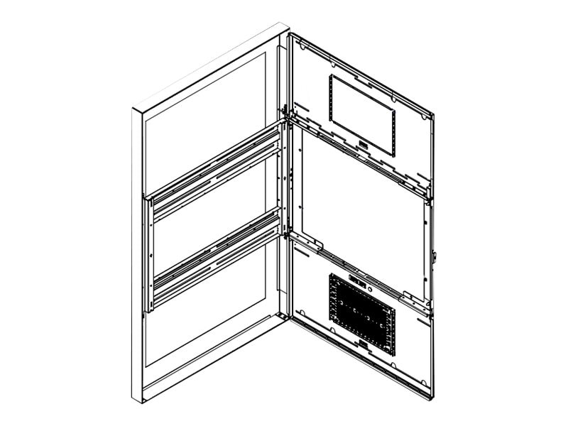 Chief Impact On-Wall Kiosk Display Mount - For Displays 65" - Portrait Orientation - Black enclosure - for LCD display /