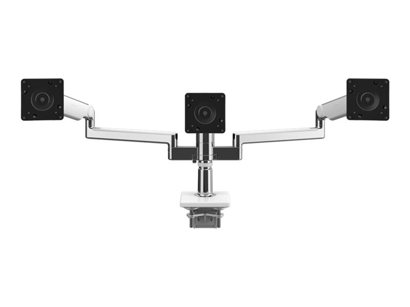 Humanscale M/FLEX M2.1 mounting kit - for 3 LCD displays - polished aluminum, white trim