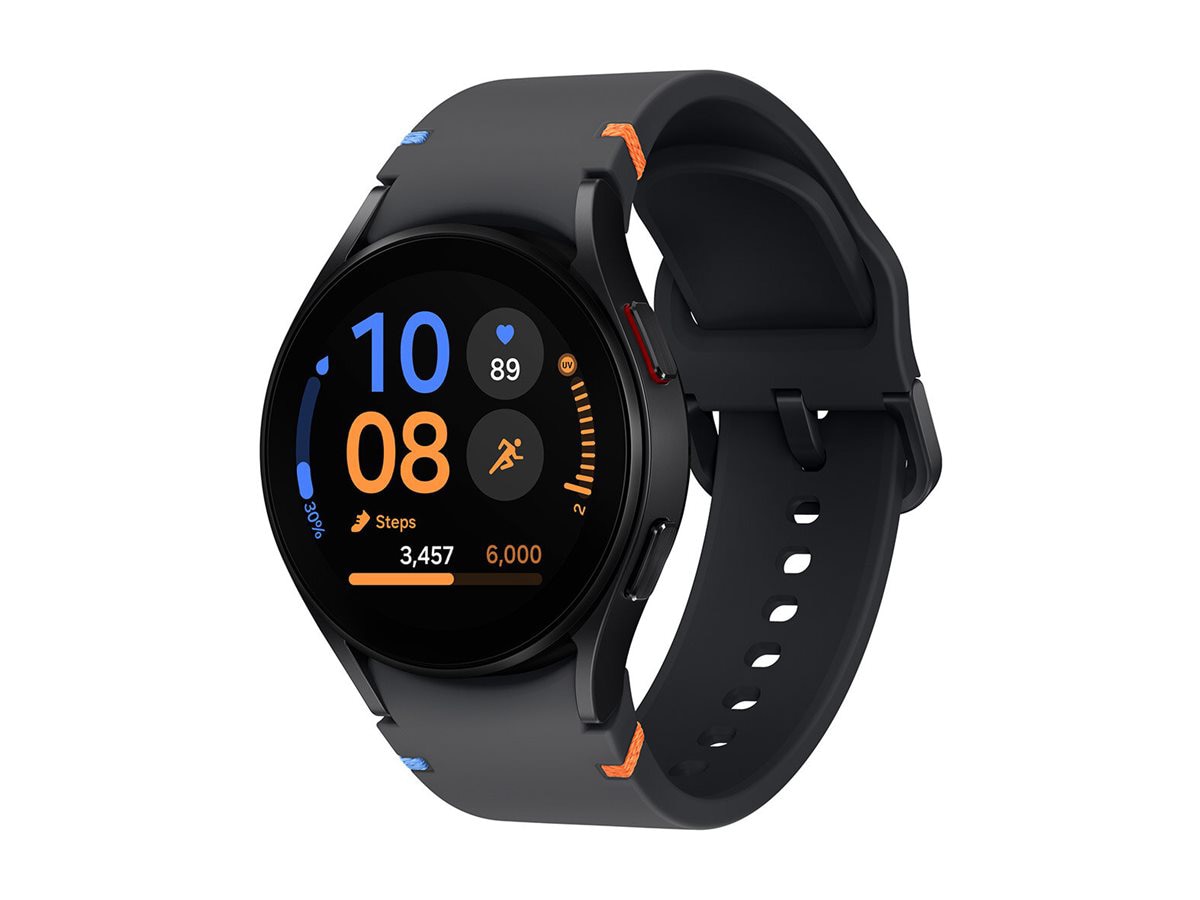 Samsung Galaxy Watch FE smart watch with sport band 16 GB black SM R861NZKAXAA Smartwatches CDW