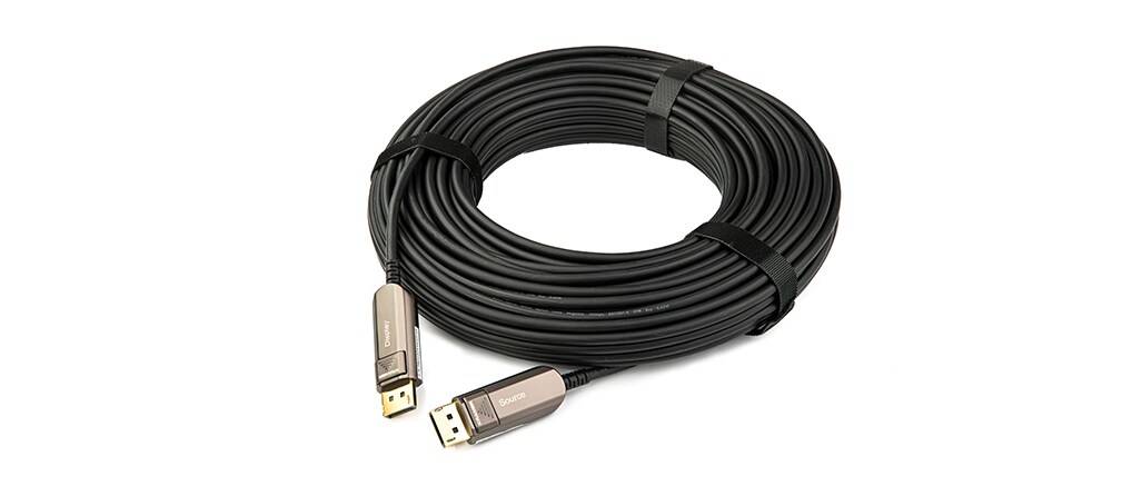 Kramer 131' Plenum Rated Active Optical DisplayPort Cable