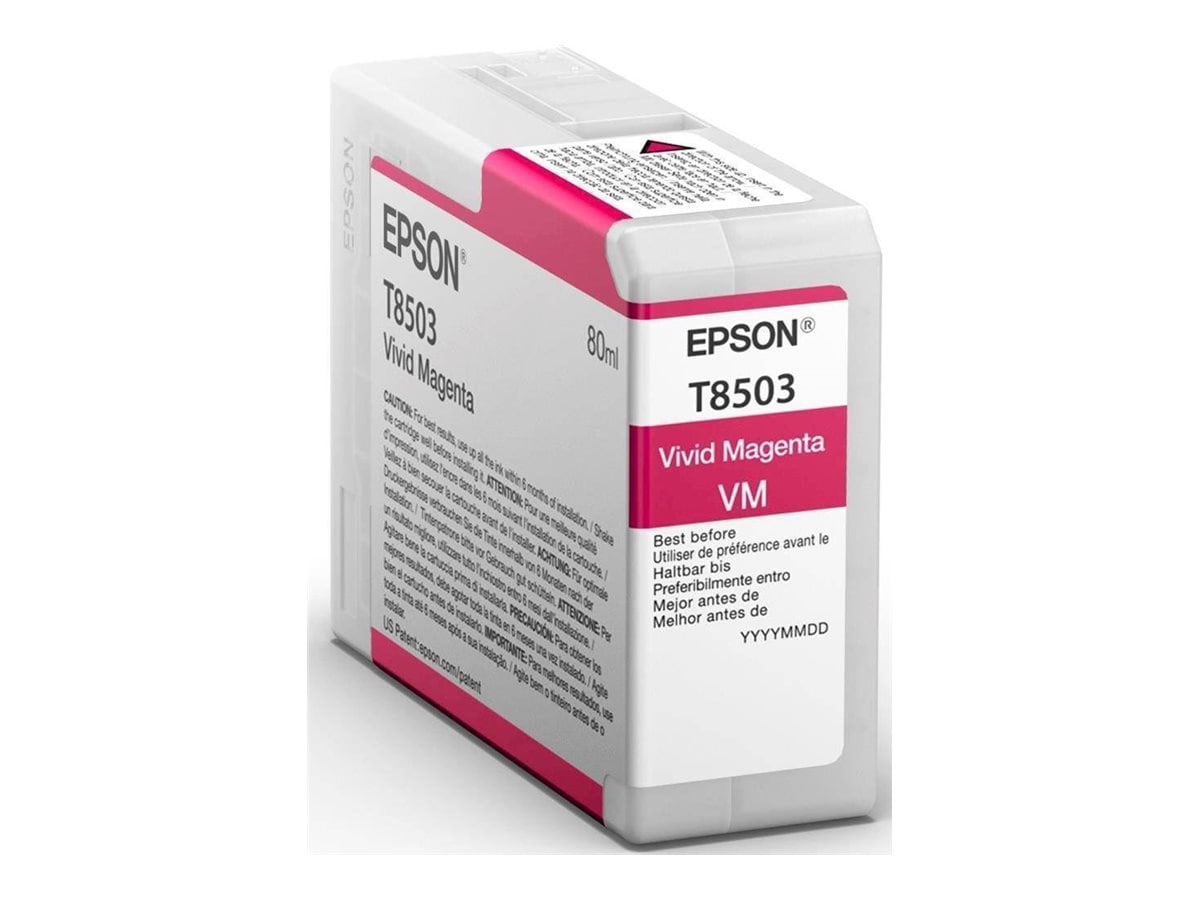 Epson T8503 - vivid magenta - original - ink cartridge