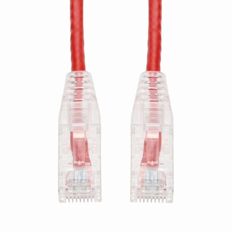 Proline 100ft Red CAT 6 Slim PVC Ethernet Cable Snagless Clear-Claw RJ-45 M/M