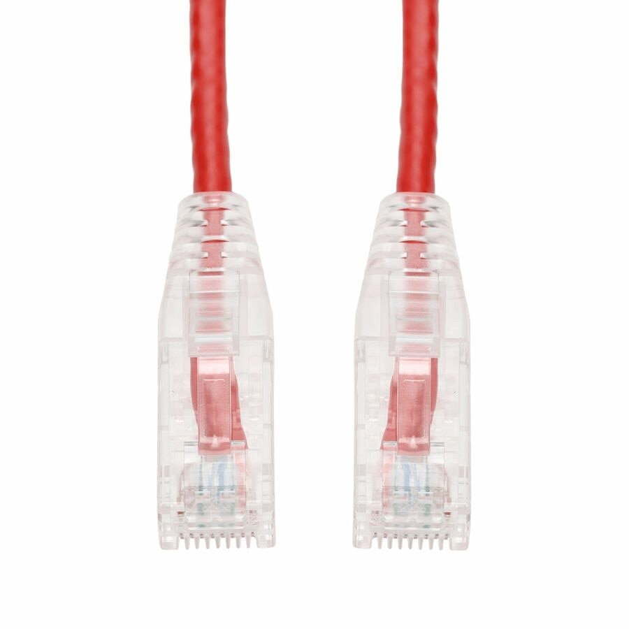 Proline 100ft Red CAT 6 Slim PVC Ethernet Cable Snagless Clear-Claw RJ-45 M