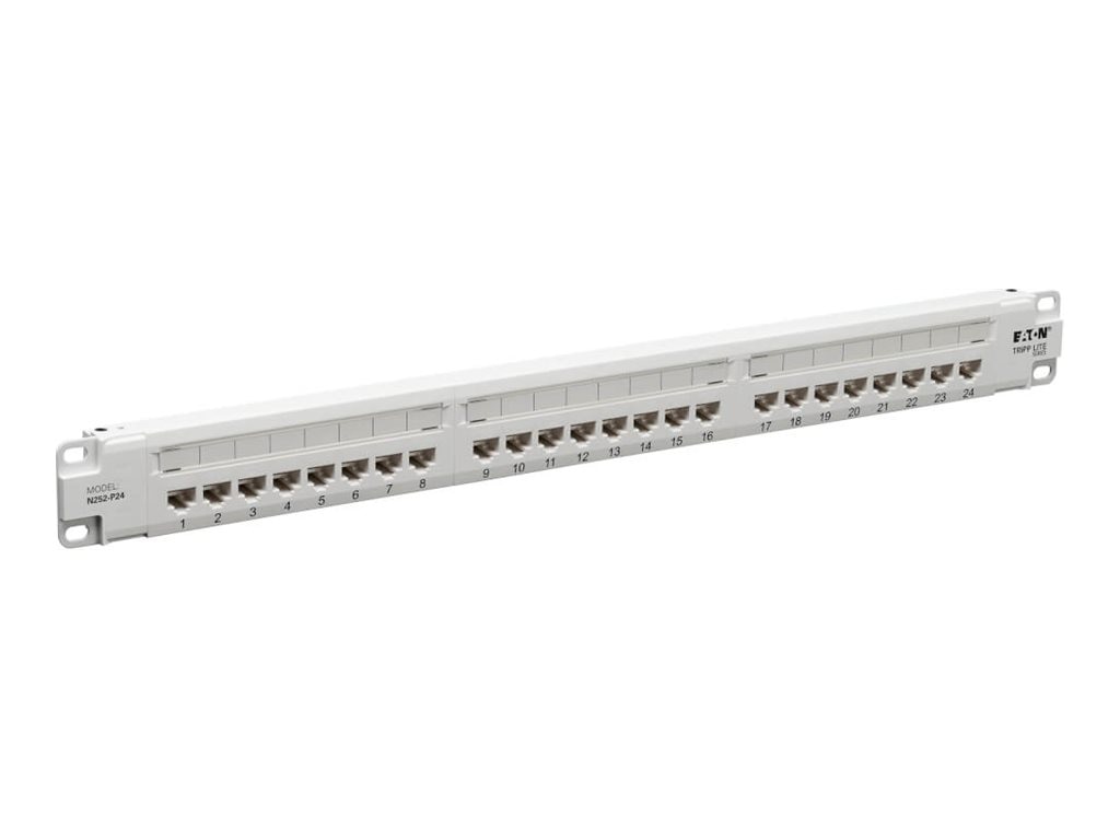 Eaton Tripp Lite Series 24-Port Cat6 Patch Panel 4PPoE Compliant 110/Krone
