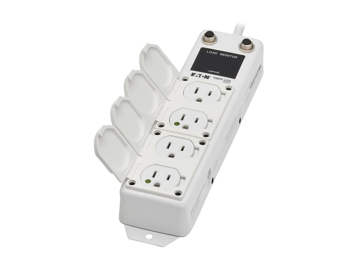 Eaton Tripp Lite series UL 1363A Medical Hospital Power Strip for In-Patient Care 4 Outlets Antimicrobial 2ft Cord