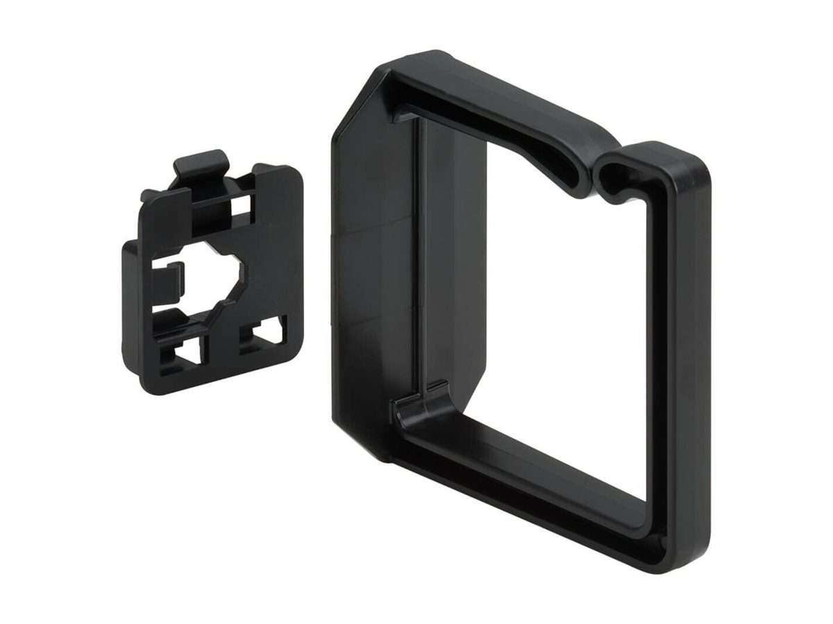 Eaton Tripp Lite series Cable Management D-Rings for DIN Rails - Multi-Angle, 2U, Black, 2 Pack