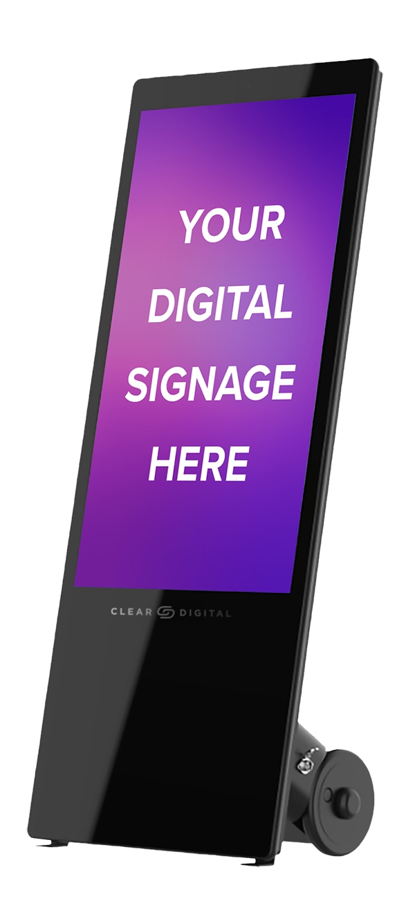 Clear Touch 43" EVO Tall Roll Mobile Digital Signage