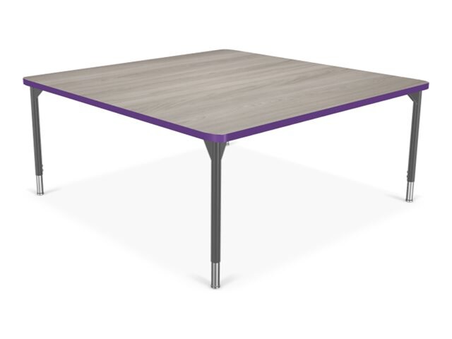 MooreCo Hierarchy Activity - table - square with rounded sides - gray elm