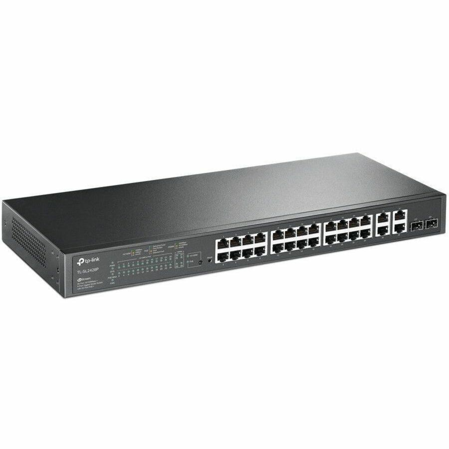 TP-Link Omada SL2428P - Omada 24-Port 10/100 Mbps + 4-Port Gigabit Smart Switch with 24-Port PoE+