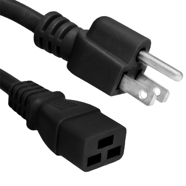 N1C 12' NEMA 5-15P to C19 Power Cord