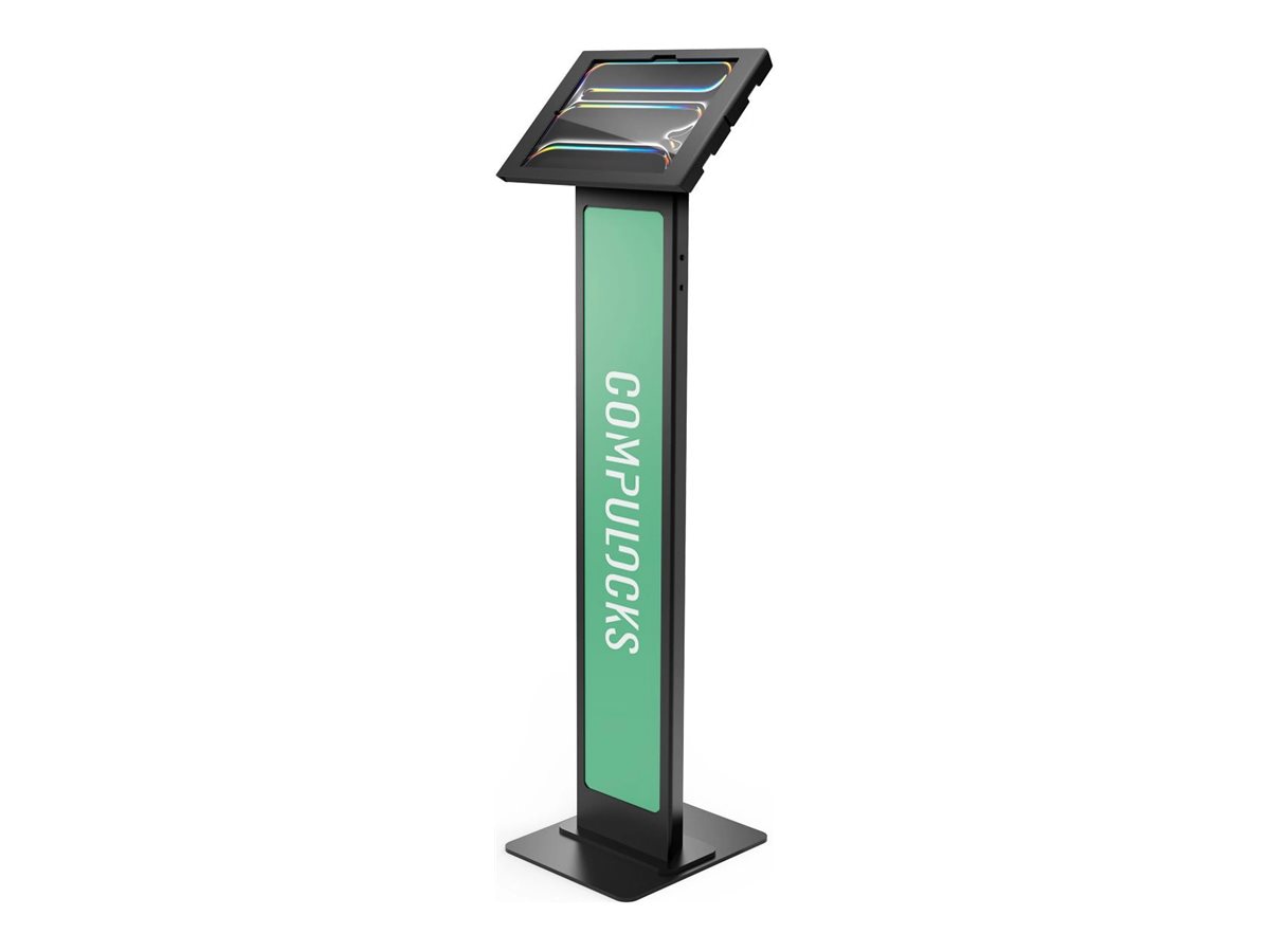 iPad Air M2/M3/M4 11" , Apex Enclosure Brandable Floor Stand - Black
