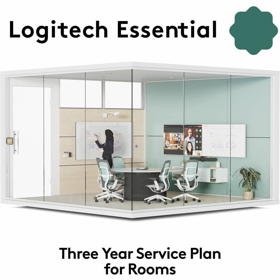 Logitech Essential for Rooms | Three Year Service Plan | Easy remote management of Meeting Rooms and Devices