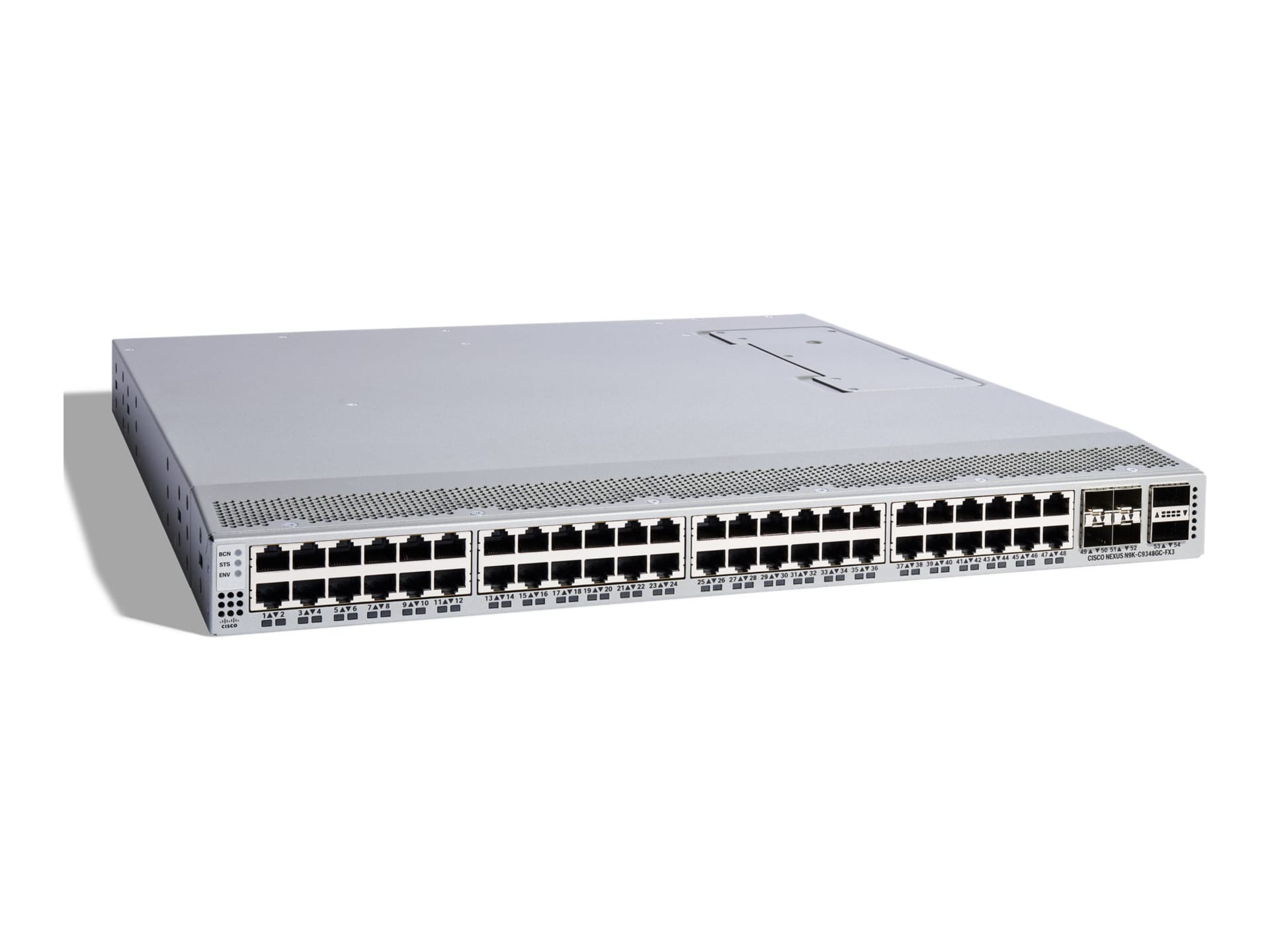 Cisco Nexus 9348GC-FX3 - switch - 48 ports - managed - rack-mountable - with 8 x 100 Gbps QSFP transceiver