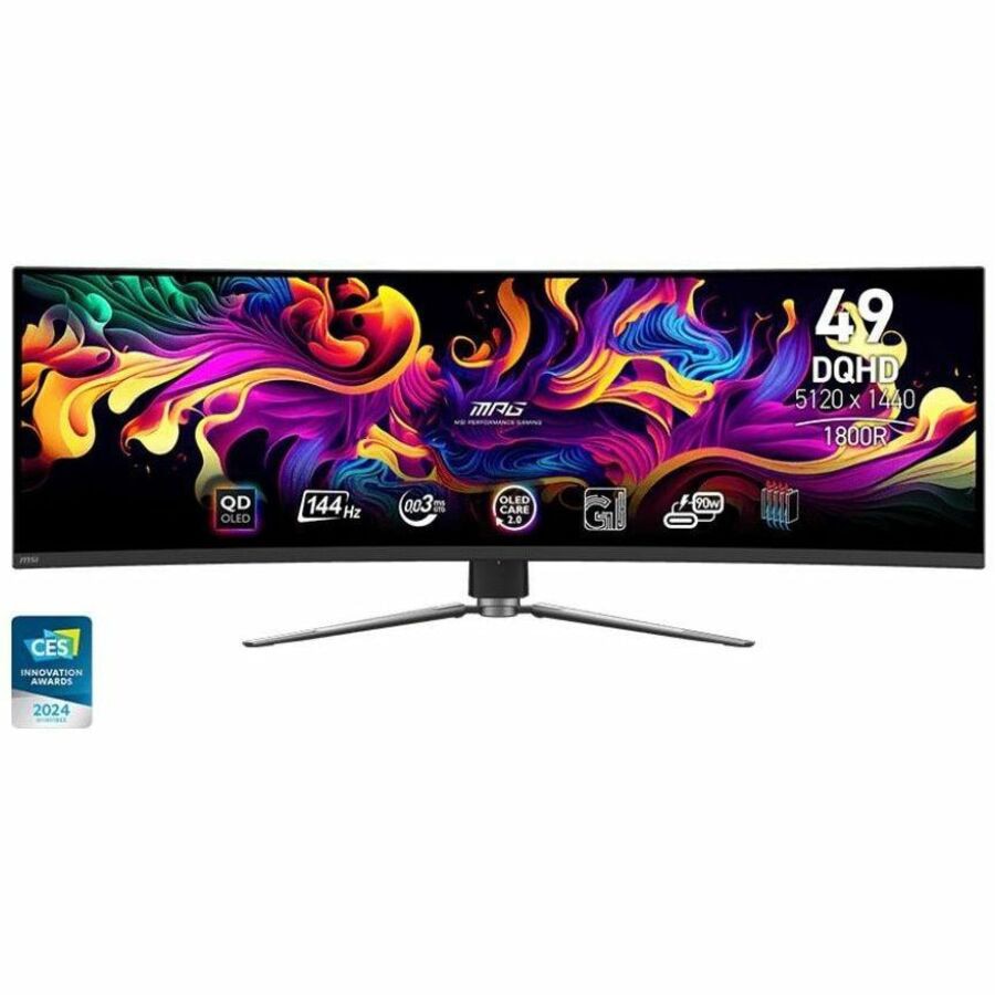 MSI MPG 491CQP QD-OLED 49" Class Dual Quad HD (DQHD) Curved Screen Gaming O