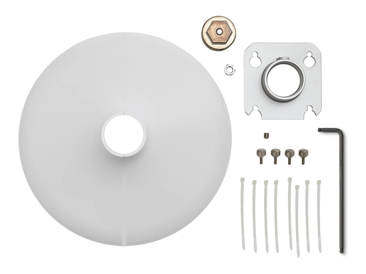 Shure A901-R-PM - pole mount kit for ceiling microphone - with white cover, 9.65 cm diameter threaded rod