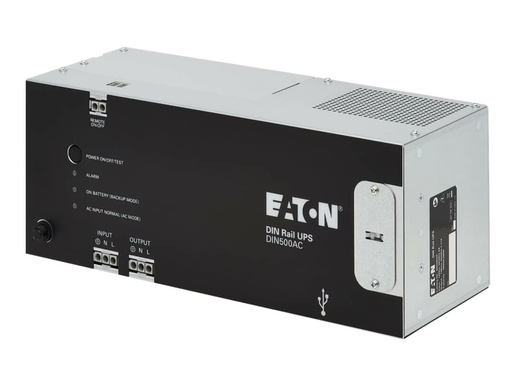 Eaton 500VA 300W 120V AC DIN Rail Industrial UPS - Hardwire Input/Output