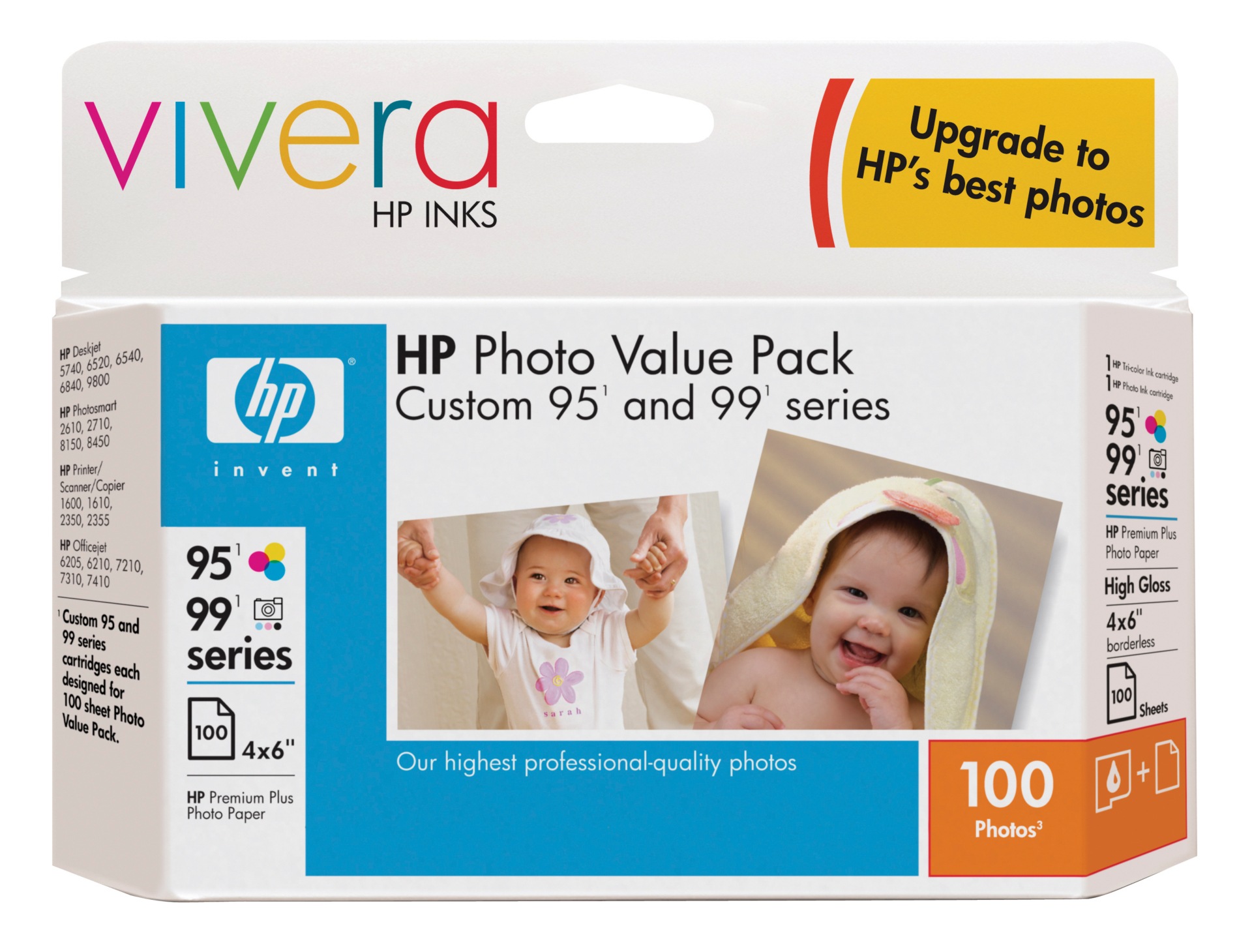 HP Custom 95/99 Series 100-Sheet Photo Value Pack - print cartridge / paper kit