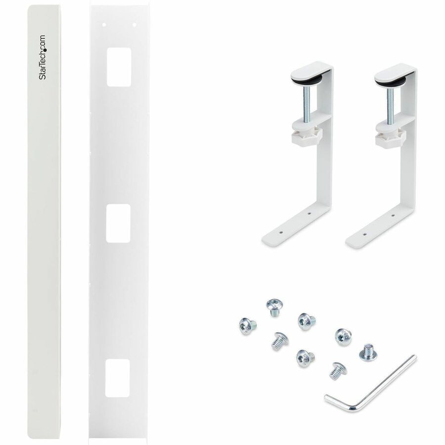 Thumbnail 6 of 6 for StarTech.com Under Desk Cable Management Tray, Length Adjustable, Clamp-On Installation, No Drilling Required, White