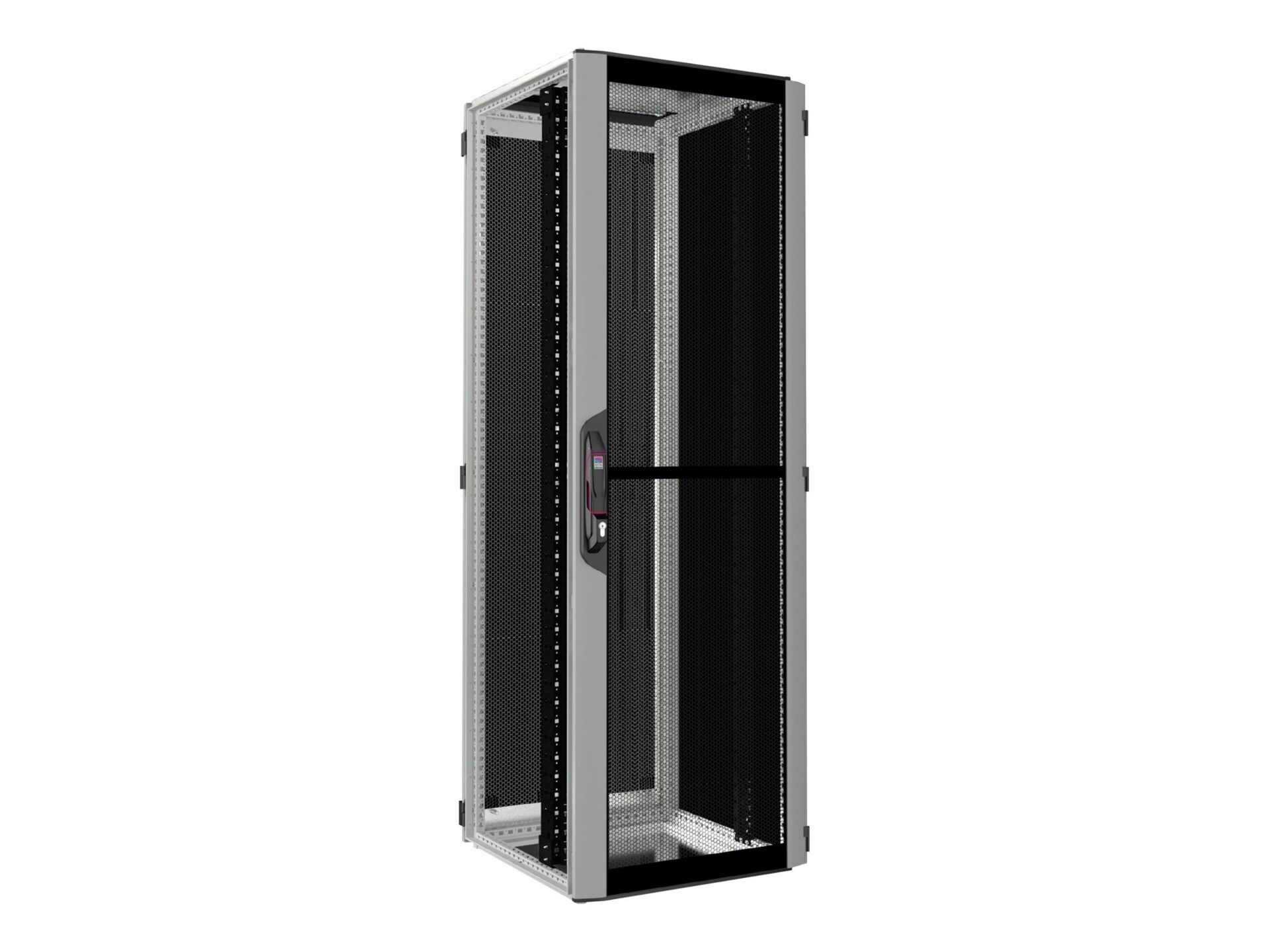 Rittal VX IT - rack - with vented doors, with 482.6 mm (19") mounting angles, standard - 47U