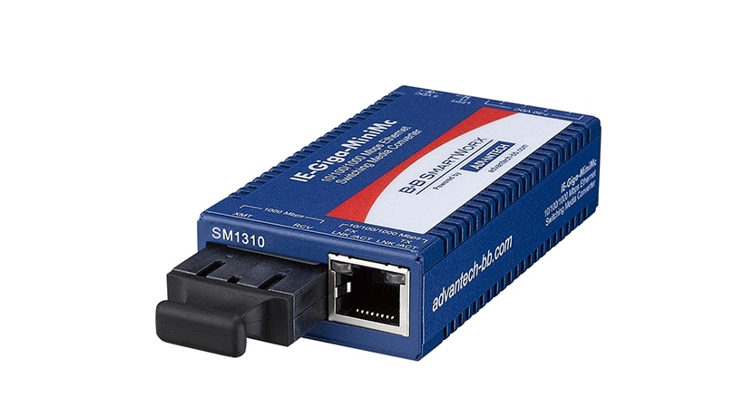 IMC Advantech 1000Mbps Single Mode 1310nm Mini Hardened Media Converter