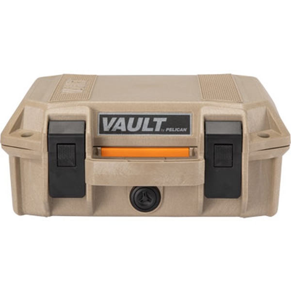 Pelican V100 Vault Small Pistol Case with Foam - Tan