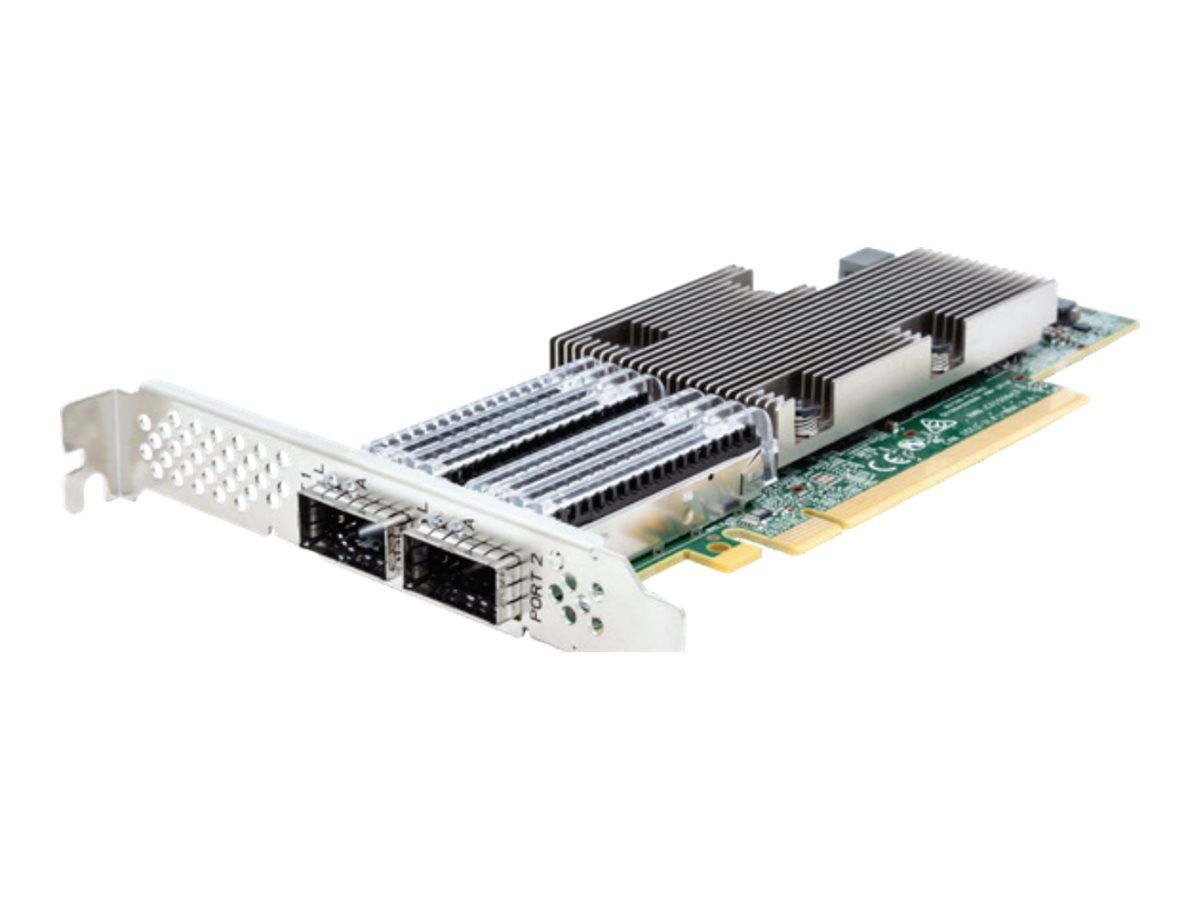 ATTO FastFrame N412 - network adapter - PCIe 4.0 x16 - 50Gb Ethernet/100Gb Ethernet x 2 - TAA Compliant