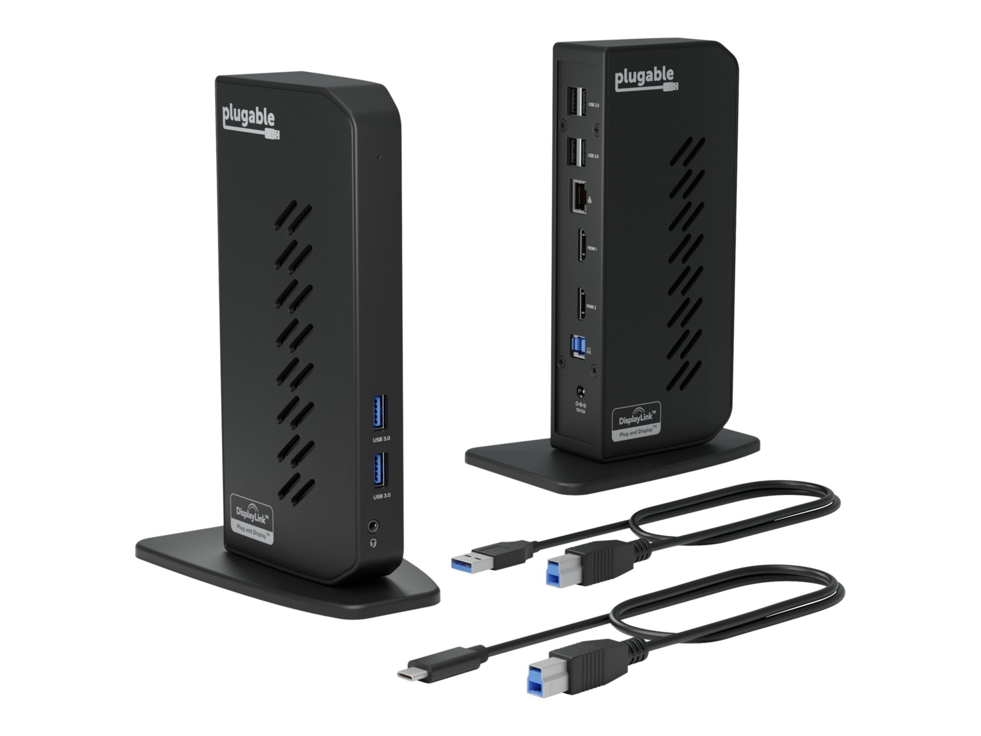 Plugable UD-3900Z - docking station - USB 3.0 - 2 x HDMI - 1GbE