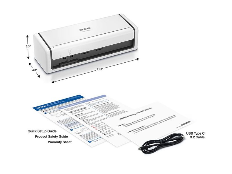 Thumbnail 3 of 13 for Brother ADS-1350W - document scanner - portable - USB-C 3.2 Gen 1, Wi-Fi(n)