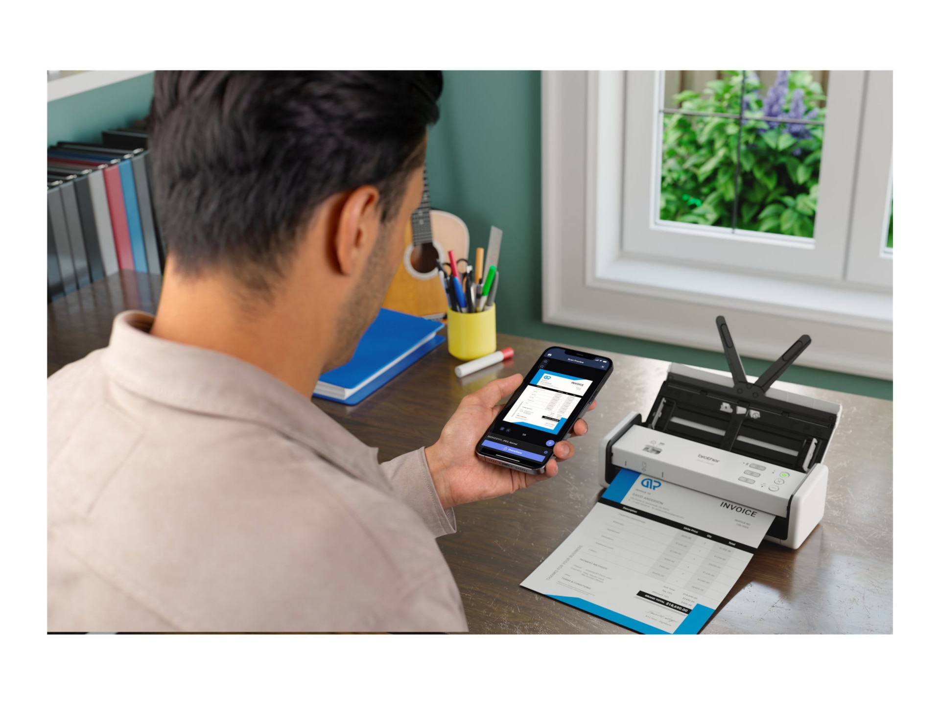 Thumbnail 5 of 13 for Brother ADS-1350W - document scanner - portable - USB-C 3.2 Gen 1, Wi-Fi(n)