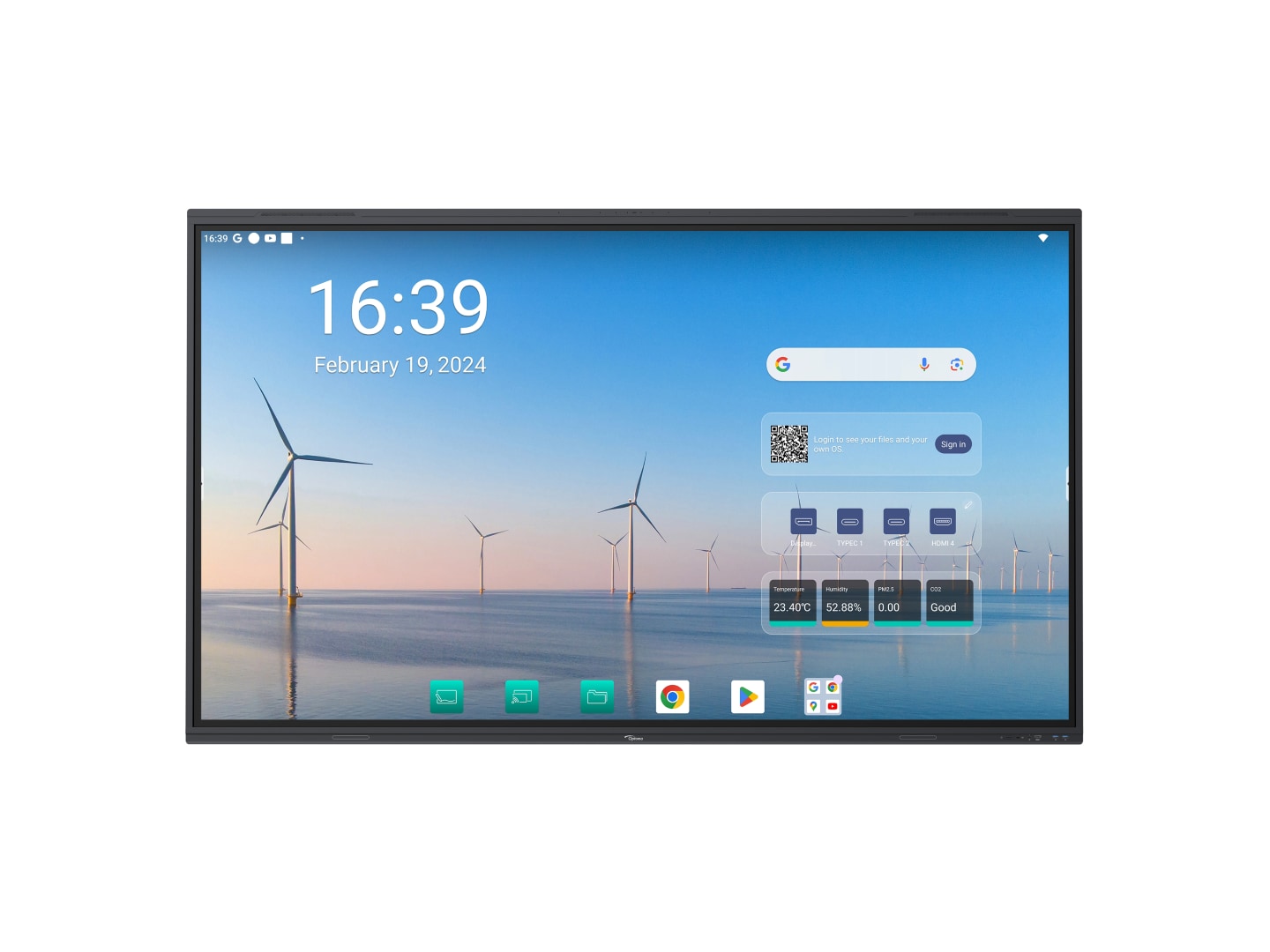 OPTOMA 5753RK 75” 4K Creative Touch – Google EDLA Certified Interactive Display