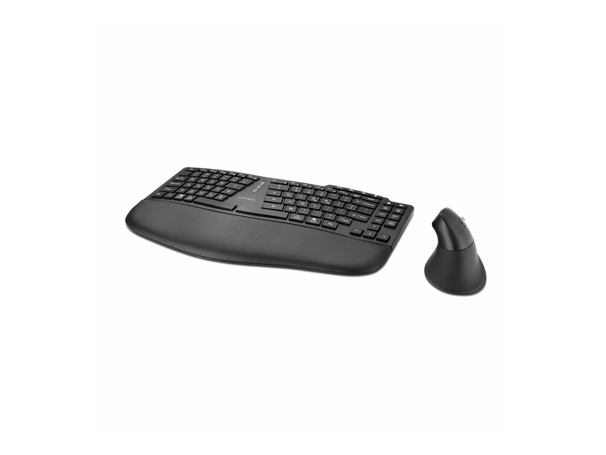 Kensington Pro Fit Ergo KM675 EQ - keyboard and mouse set - desktop set compact TKL - QWERTY - US - black Input Device