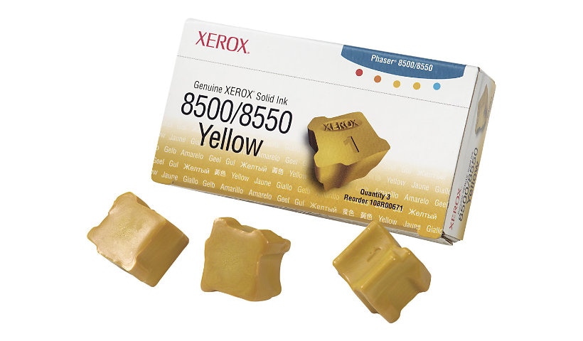 Xerox Genuine Solid Ink 8500/8550 Yellow 3pack