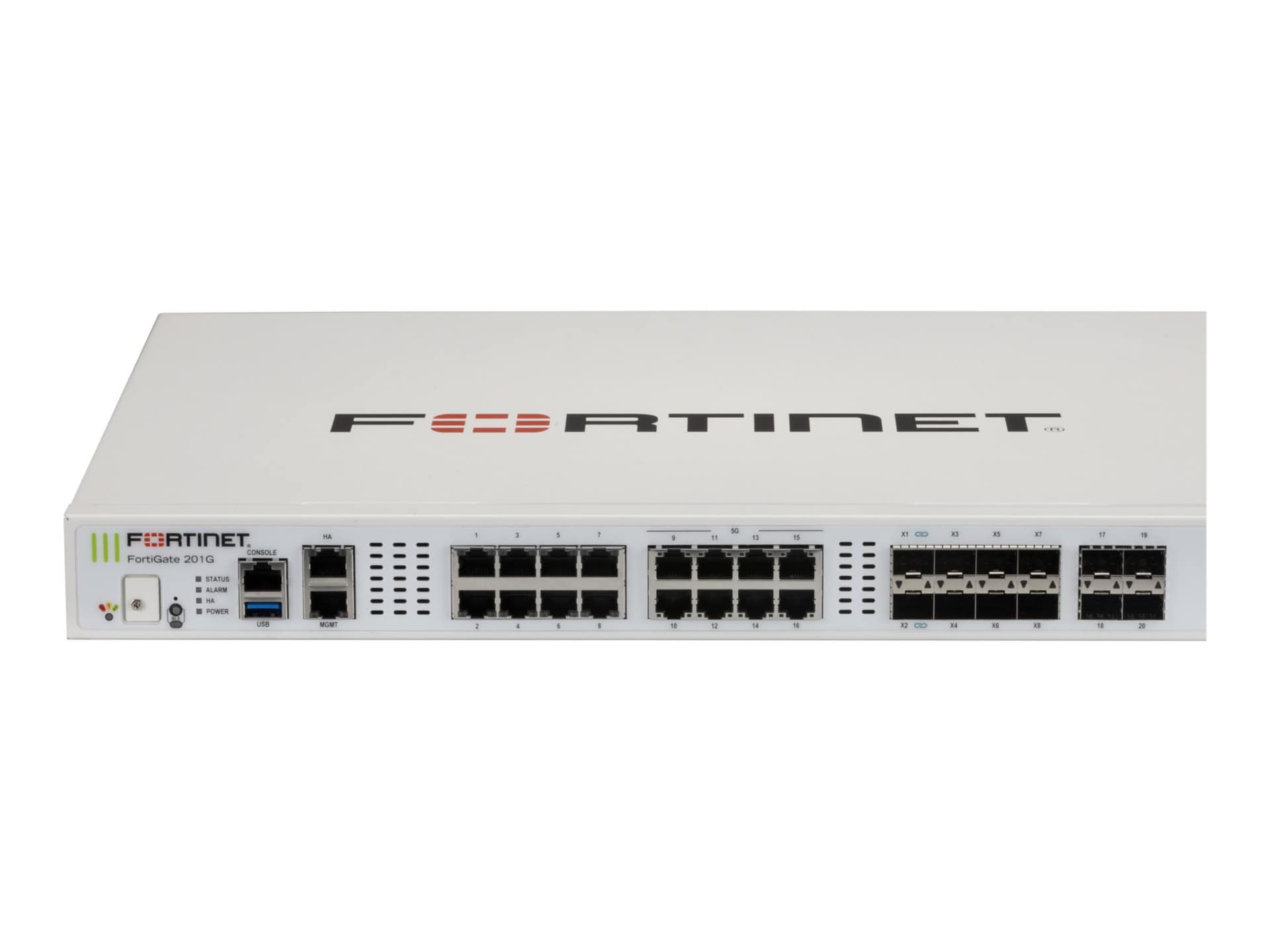 Fortinet FortiGate 201G - security appliance - cloud-managed - with 1 year FortiCare Premium Support + 1 year FortiGuard