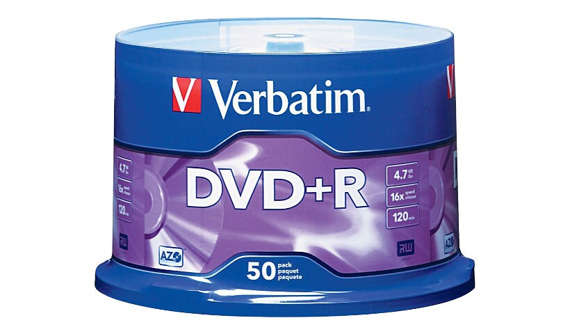 Verbatim - DVD+R x 50 - 4.7 Go - support de stockage
