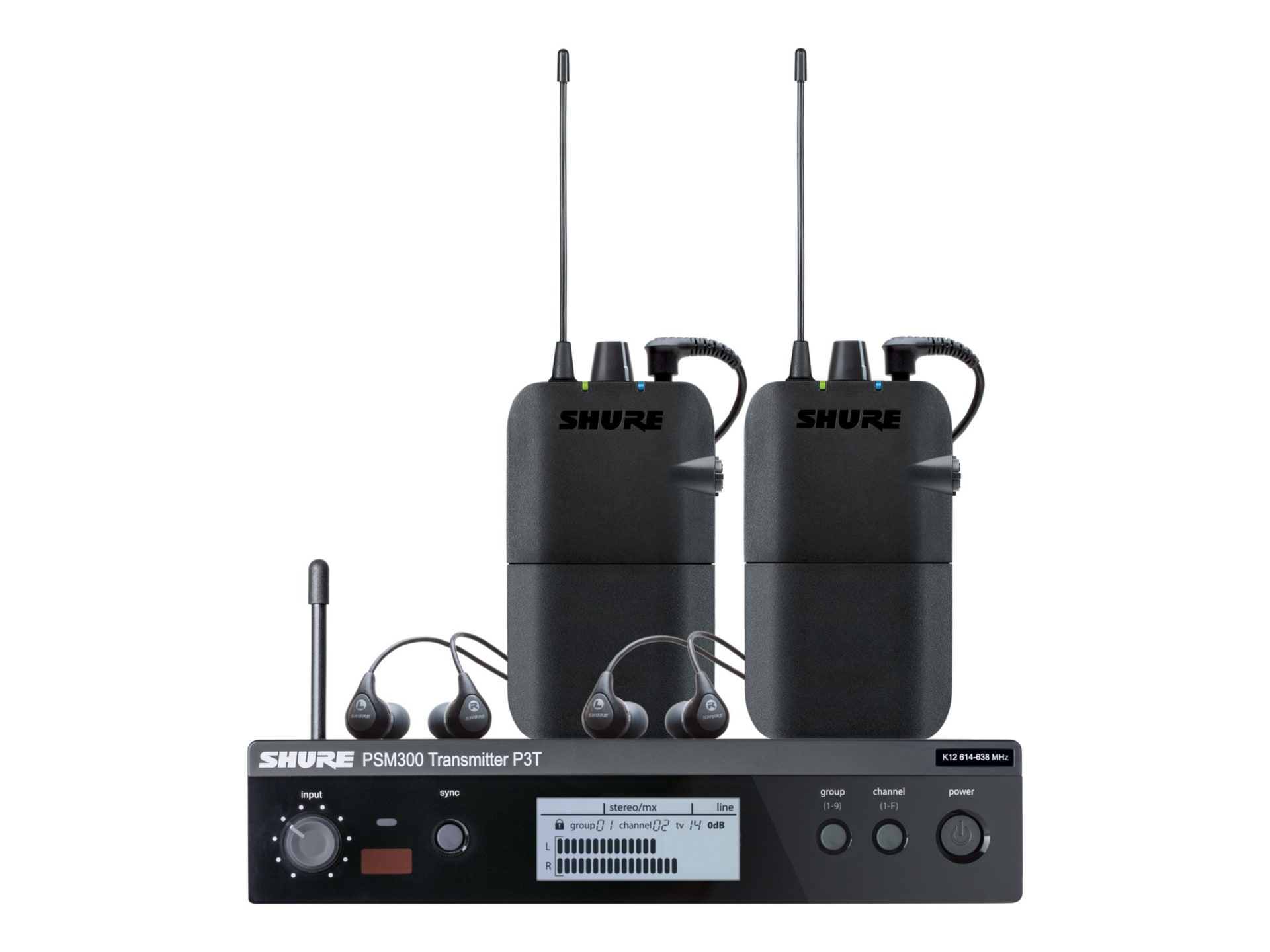 Shure PSM 300 Twinpack - G20 Band - wireless headphone system