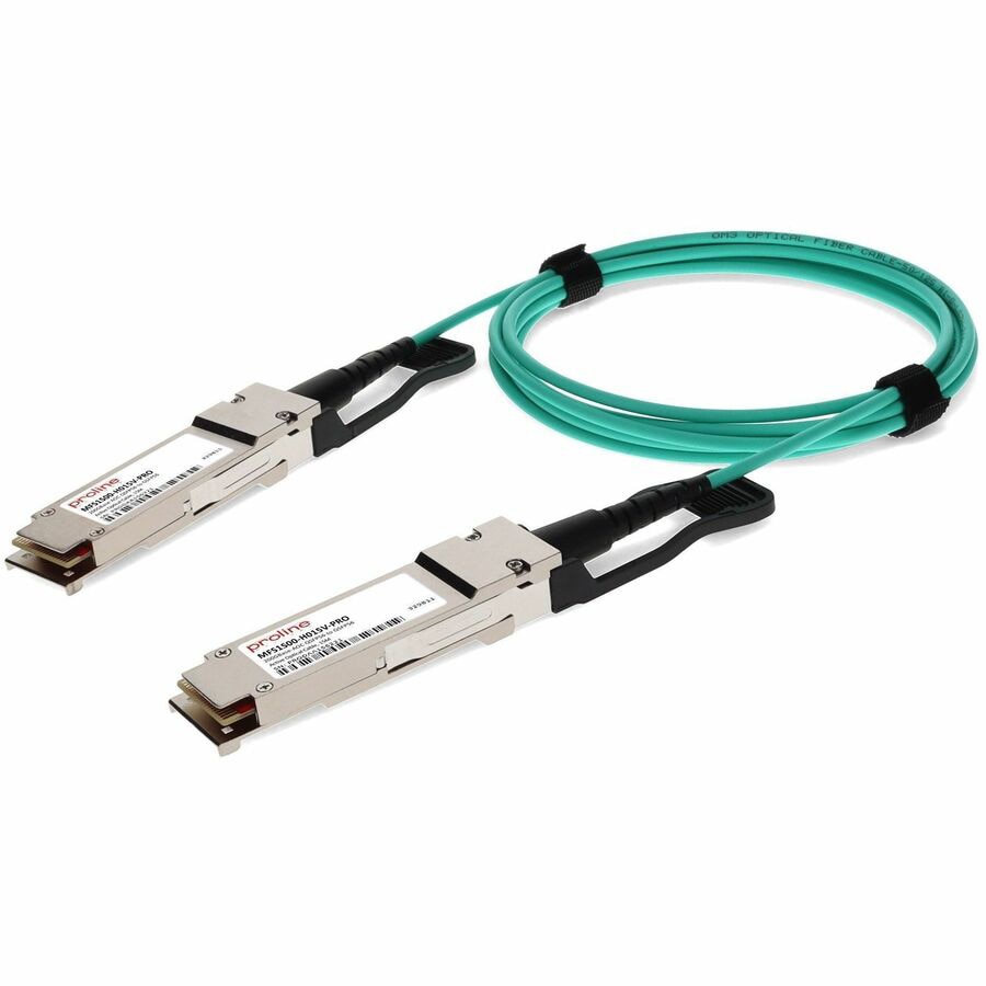 Proline Mellanox® MFS1S00-H015V Compatible TAA 200GBase-AOC QSFP56 DSP Acti