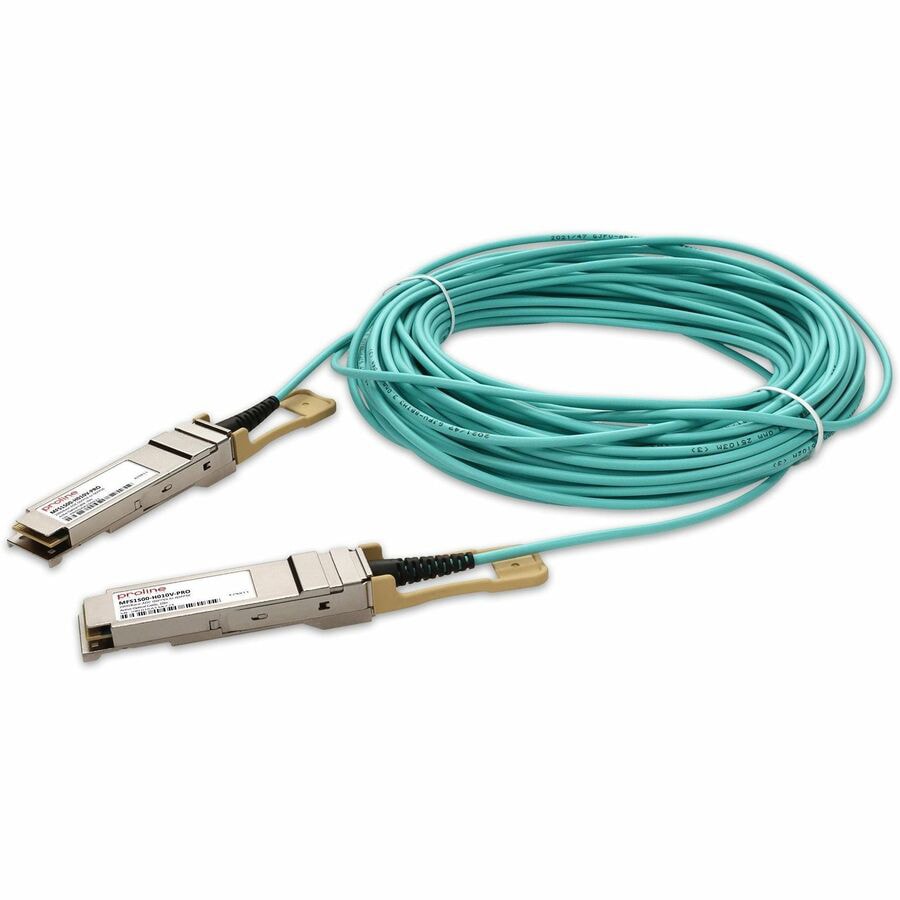 Mellanox MFS1S00-H010V Compatible TAA 200GBase-AOC QSFP56 DSP Active Optical Cable (850nm, MMF, 10m)