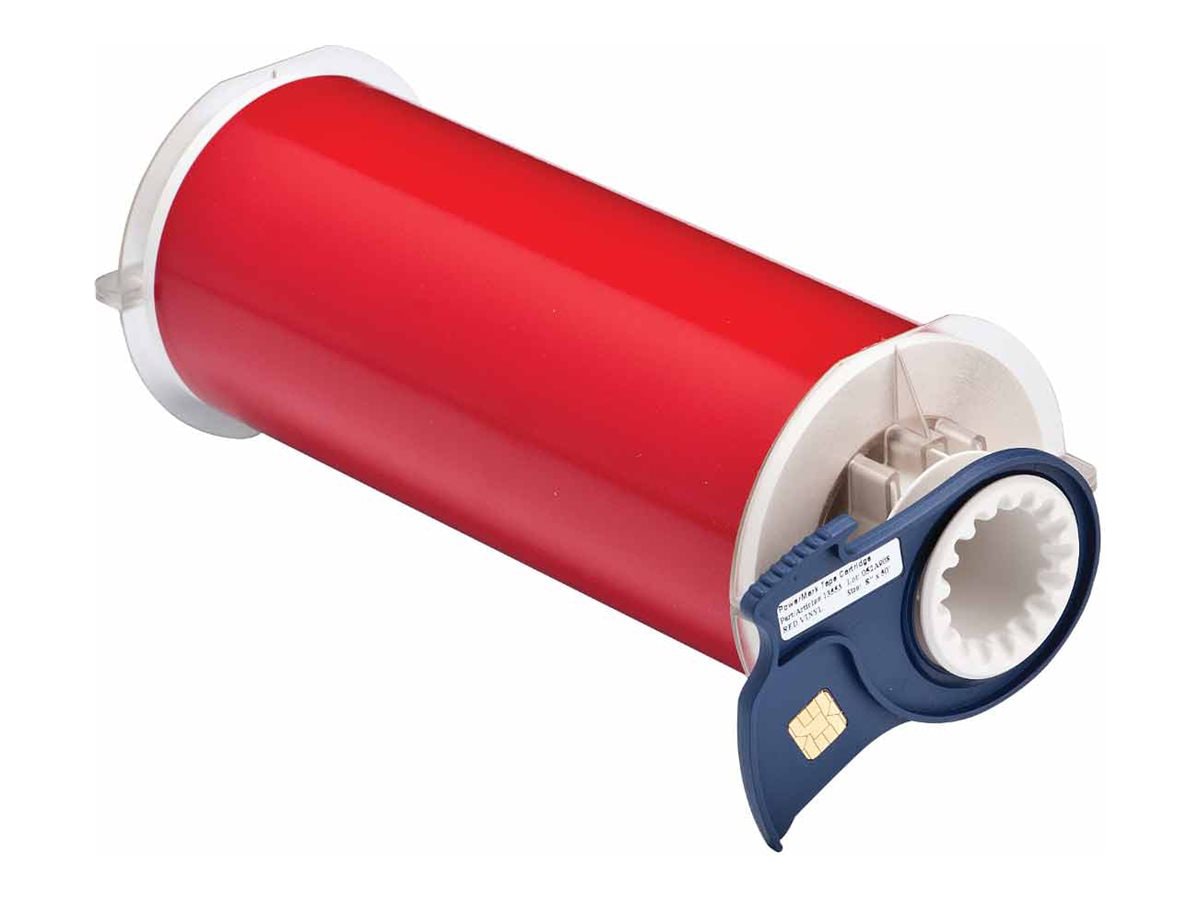 Brady 8" Permanent Adhesive Vinyl Label Tape for BBP85 Printer - Red
