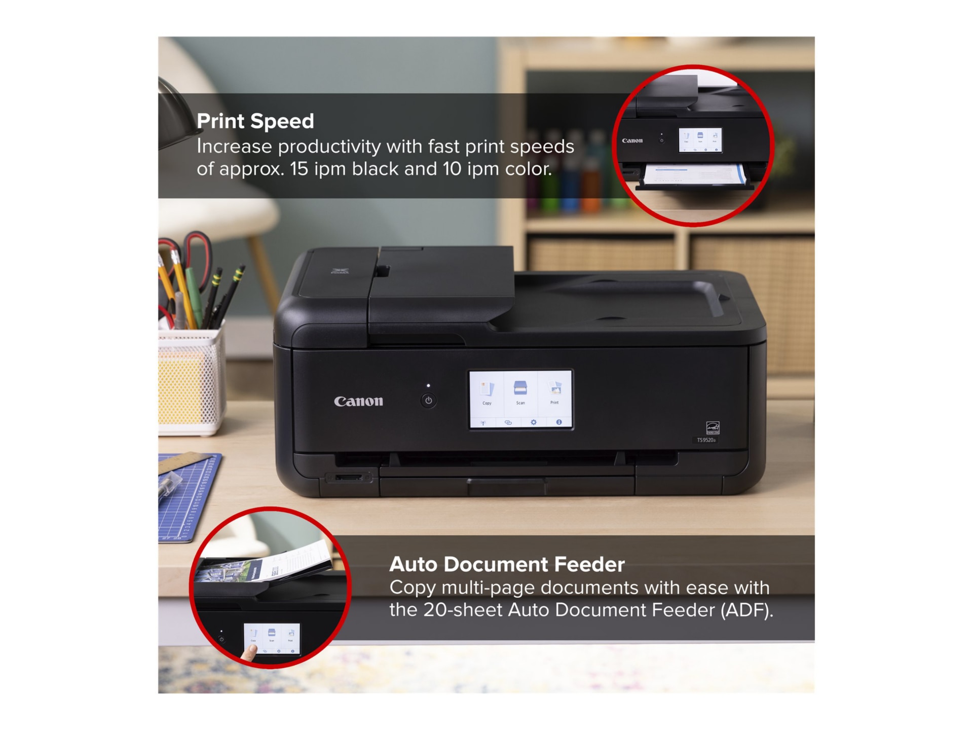 Thumbnail 4 of 9 for Canon PIXMA TS9520a - multifunction printer - color