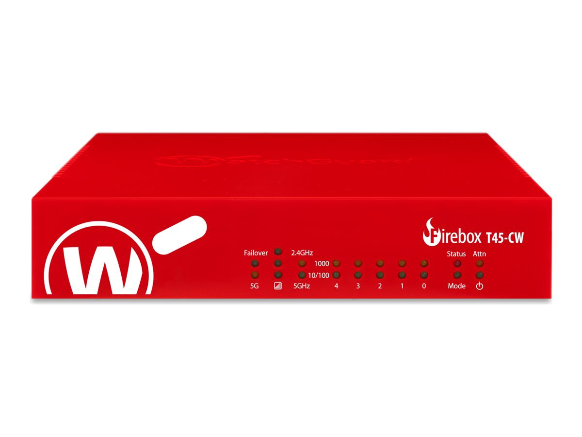 WatchGuard Firebox T45-CW - security appliance - Wi-Fi 6 - with 3 years Total Security Suite