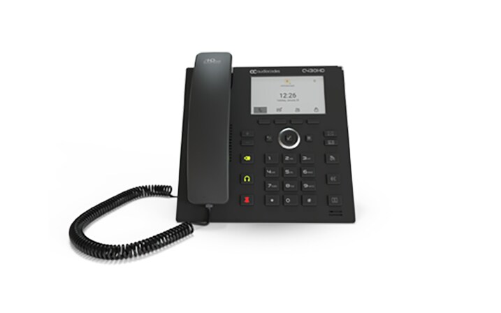 AudioCodes Microsoft Teams PoE IP Phone - Black