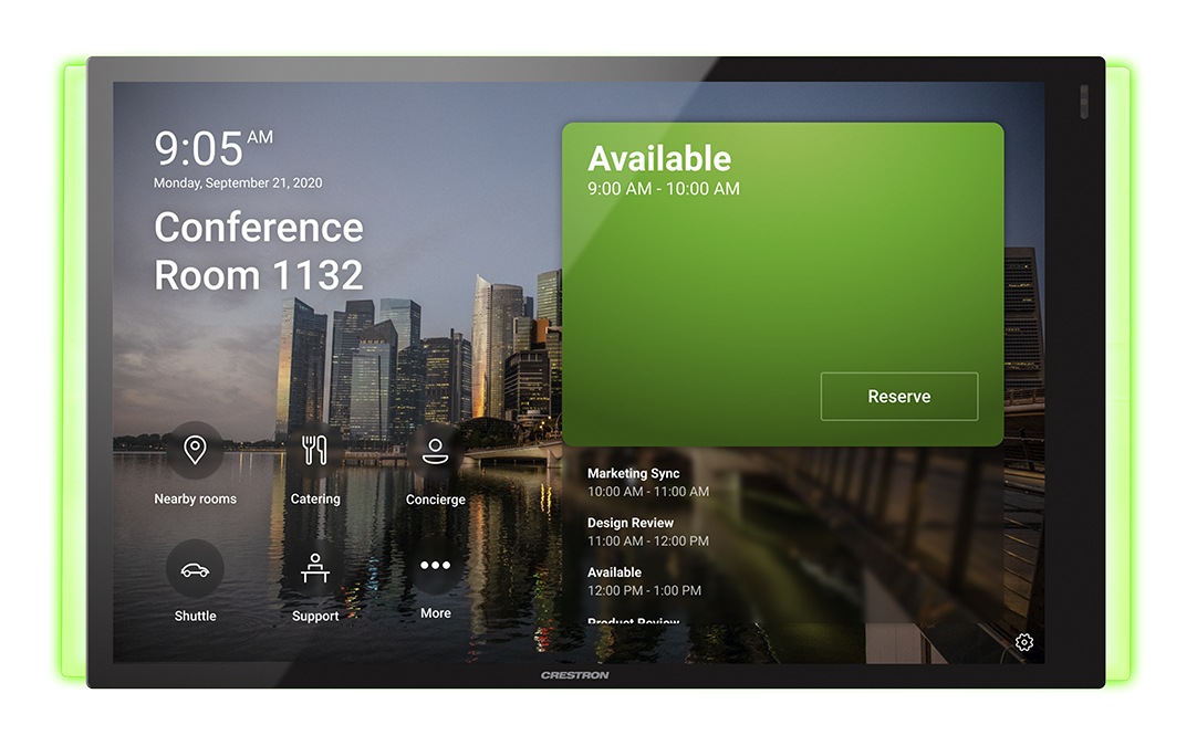 Crestron 10,1" Room Scheduling Touch Screen for Microsoft Teams Software -