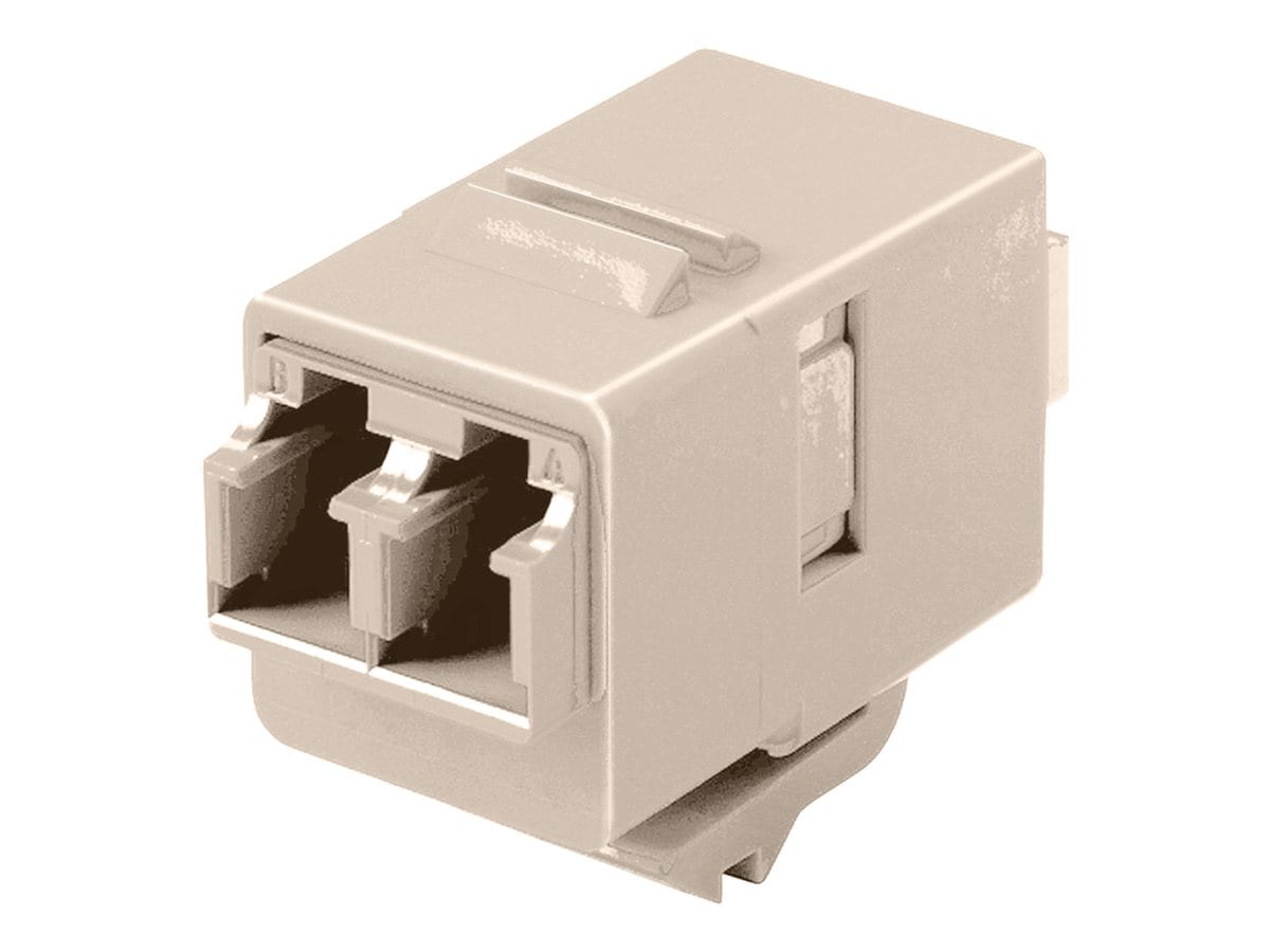 CommScope NETCONNECT SL Series LC/UPC Duplex Fiber Optic Insert Adapter - Beige