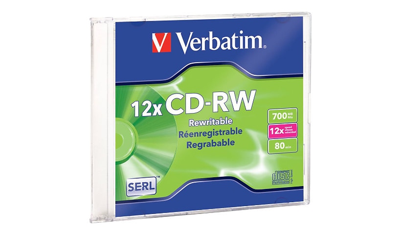 Verbatim - CD-RW x 1 - 700 MB - storage media