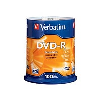 Verbatim AZO DVD-R 16X 4.7 GB - 100 Pack Spindle
